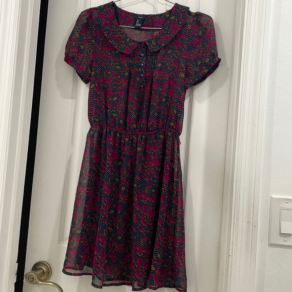 Navy Patterned vintage style dress by I love H81 size Small - Picture 1 of 10